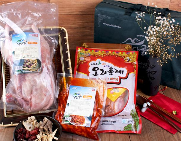 유황오리 오리백숙세트 (오리반마리 800g+7종한약제60g)